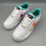 Nike  Air Force 1 LV8 GS Big Girl 7Y Casual Shoes White/Safety Orange \Women #8.5 Photo 10