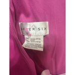 After Six  Evening Dress Gown Size 18 Bright Pink Off Shoulder Pleated Faux‎ Wrap Photo 2