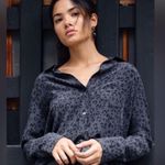 Rails Kate Onyx Cheetah print button up shirt SZ:M Photo 0