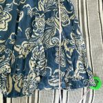 Angie Floral Long Sleeve Dress Large Slate Blue Lace Trim Prarie Boho Bloomcore Photo 6