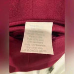 VTG L.L. Bean Cashmere Wool Lined Wine Blazer Pea Coat Button Down 80s Size 14P Pink Photo 5