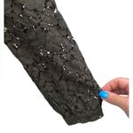 Michael Michael Kors Women's Small Brown Lace Long Sleeve Half Button Blouse Photo 8