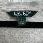 Ralph Lauren Lauren LRL Y2K Gray Lace-Up Sleeve Crew Neck Sweater Size Large L Photo 5