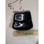 Vintage Studio Black Patent Leather Silver Chain Strap Mini Bag Purse Photo 1