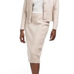 SIONI Cream 2 Pieces Knit Sweater Cardigan and Midi Skirt Set Size XS NWT Photo 0