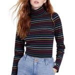 La Ligne For Target Turtleneck Top M Womens Navy Multi Striped Long Sleeves NWT Size M Photo 0