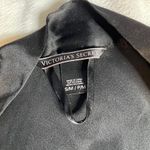 Victoria's Secret VICTORIAS SECRET Black Satin Dressing Gown Robe Small Medium S/M Half Sleeve Photo 1