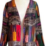 ETRO Reversible Silk Jacket Ethnic Tribal Floral XXL Neiman Marcus NEW $1005 Pink Photo 0