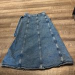 ZARA  Blue Denim Cargo Wrap Maxi Skirt with Belt Waist Photo 5