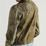 Free People Rumors Denim Jacket in Willow Olive Green Photo 2