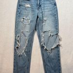 Aeropostale  Mom Jean Medium Wash Denim Distressed Destroyed Women's Size 00 Photo 0