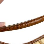 Faux Leather & Woven Straw Silver Accents Purse Brown Photo 6