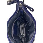 Coach Auth. F19820 Tote Bag Navy Moto Optic Metallic Chain Jacquard Leather Trim Photo 6