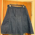 L.L.Bean Women Classic Fit Straight Aline Vintage Pleated Denim Skirt -6 petite Photo 3