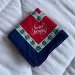 Avon Red and Blue Floral Bandana Sweet Honesty Country Western Design Photo 1