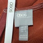 ASOS NEW  Brown V-neck Short Sleeve Belted Knee Length Midi Pencil Sheath Dress 0 Photo 4