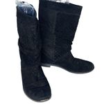 Toms  Serra perforated slouch boot in black suede HIGH ANKLE PULL ON Posh Sho Photo 0
