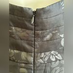 Kay Unger Black Fit & Flare Pleated Floral Design Sheer Sequince Dress Sz 8 Photo 9