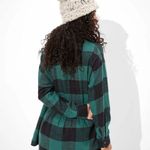 American Eagle AE Oversized Babydoll Plaid Shirt Photo 3
