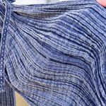 Free People  Washed Ashore Indigo Blue Textured Ruffle Hem Peasant Dress  Sz M🧡 Photo 8