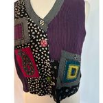 Faith by Celia Forrester Retro Patchwork Vest Size Small Purple Photo 2