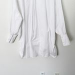 Topshop [] White Cotton Long Sleeve Buttoned Cuff Tunic Oversized Shirt Size 14 Photo 8
