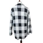 Primark  Buffalo Plaid Black/White Peacoat Style Heavy Sweater Jacket Size XS Photo 3