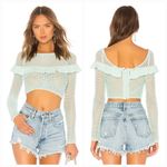 Tularosa Mindy Crochet Top in Key Lime Photo 1