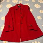London Fog  Women's Vibrant Red Pea Coat Photo 0