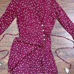 Faithfull the Brand Faithfull • Greta Mini Dress wrap button Betina Floral maroon Berry red Photo 6