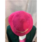 Panama Jack Women's Pink Straw Sun Hat Wide Brim Beach Vacation Resort Wear Photo 2