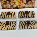 Lot Of 4 Real Handmade Animal Print Fur Leather Loop Closure Wallet/Hand Clutch Photo 15