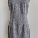 American Vintage Vintage 90s Gray Sleeveless Sheath Mini Dress Minimalist Office Wear S Photo 0