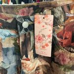 SheIn Multicolor Artistic Print Wide Leg Jeans Photo 4