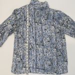 NICOLA Women’s Abstract Vintage Long Sleeve Mock Neck Pleated Blouse EUC Sz 8 Photo 11