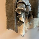 Black Orchid NWT  Grey Ruffled Raw Hem Pullover Sweatshirt Size M Photo 7