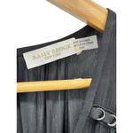 Ramy Brook  Eden Black Midi Dress Sz M Tiered Ring Embellished Smocked Waist‎ Photo 2