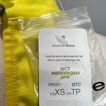 Bebe  Halter Top Womens XS Yellow Pleated Front Keyhole Summer Timeless Modern Photo 10