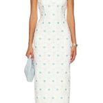 Saylor Calibria Daisy Embroidered Midi Dress in White EUC Photo 0