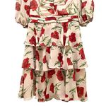 AQUA Formal Blush Pink Red Floral Party Cocktail Dress Minidress Women’s Size 0 Photo 9