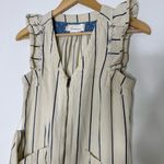 Anthropologie By  Striped Ruffle-Sleeve Jumpsuit Size 4 | 100% Cotton Photo 5