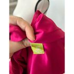 Elizabeth McKay Jewel Tone Pink Silk Ruffle Cocktail Dress Size 4 Photo 5