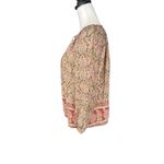 Lucky Brand  Long Sleeve Top Pink Black Tan Medium Photo 2