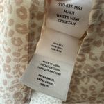Rails  Maui White‎ Mini Cheetah Top Silk Short Sleeve Button Down Shirt Size XS Photo 3