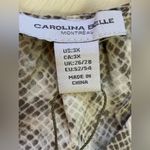 Carolina belle NWT  Gray Snake Print Button Down Blouse! Photo 3