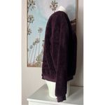 Puma Purple Sherpa Faux Fur Logo Crewneck Pullover Sweatshirt Size Large Photo 2