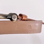 Burberry Brown Leather Top Stitched, Studded Belt, Size 110/40 Photo 6
