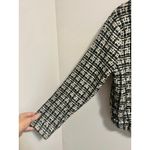 Mango  Tweed Bomber Jacket Womens sz. S Snap Buttons Cream and Navy Photo 6