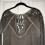 Gimmicks by BKE Gimmicks BKE Top Womens Size Small Crochet Cottagecore Long Sleeve Waffle Knit Photo 3