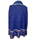 Lee Fashioned by  Women's Vintage Full Zip Cape Blue Red White Sz L EUC Photo 4